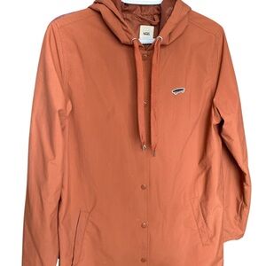 🧡Vans Rust Orange Hooded Coach Jacket with Skate Patch